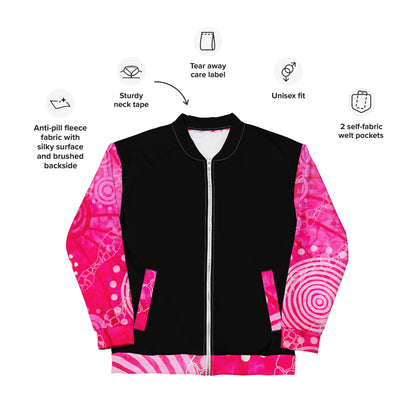 Unisex Bomber Jacket - Artwork 5 x Black
