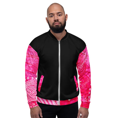 Unisex Bomber Jacket - Artwork 5 x Black