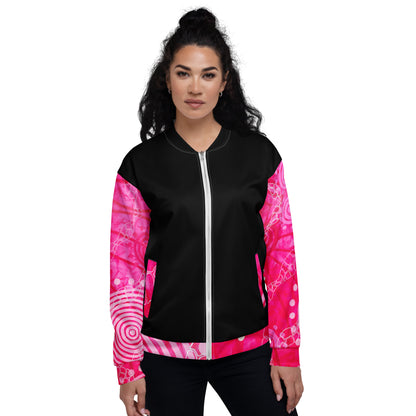 Unisex Bomber Jacket - Artwork 5 x Black
