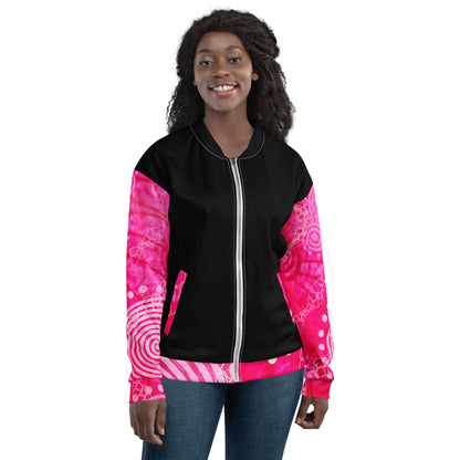 Unisex Bomber Jacket - Artwork 5 x Black