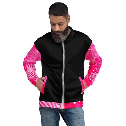 Unisex Bomber Jacket - Artwork 5 x Black