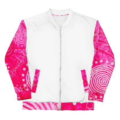 Unisex Bomber Jacket - Artwork 5 x White