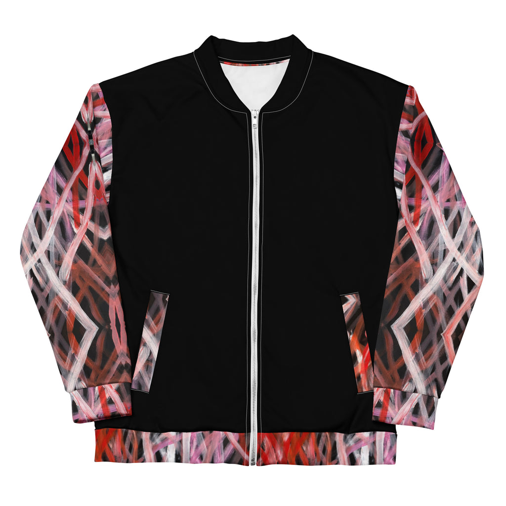 Unisex Bomber Jacket - Artwork 6 x Black