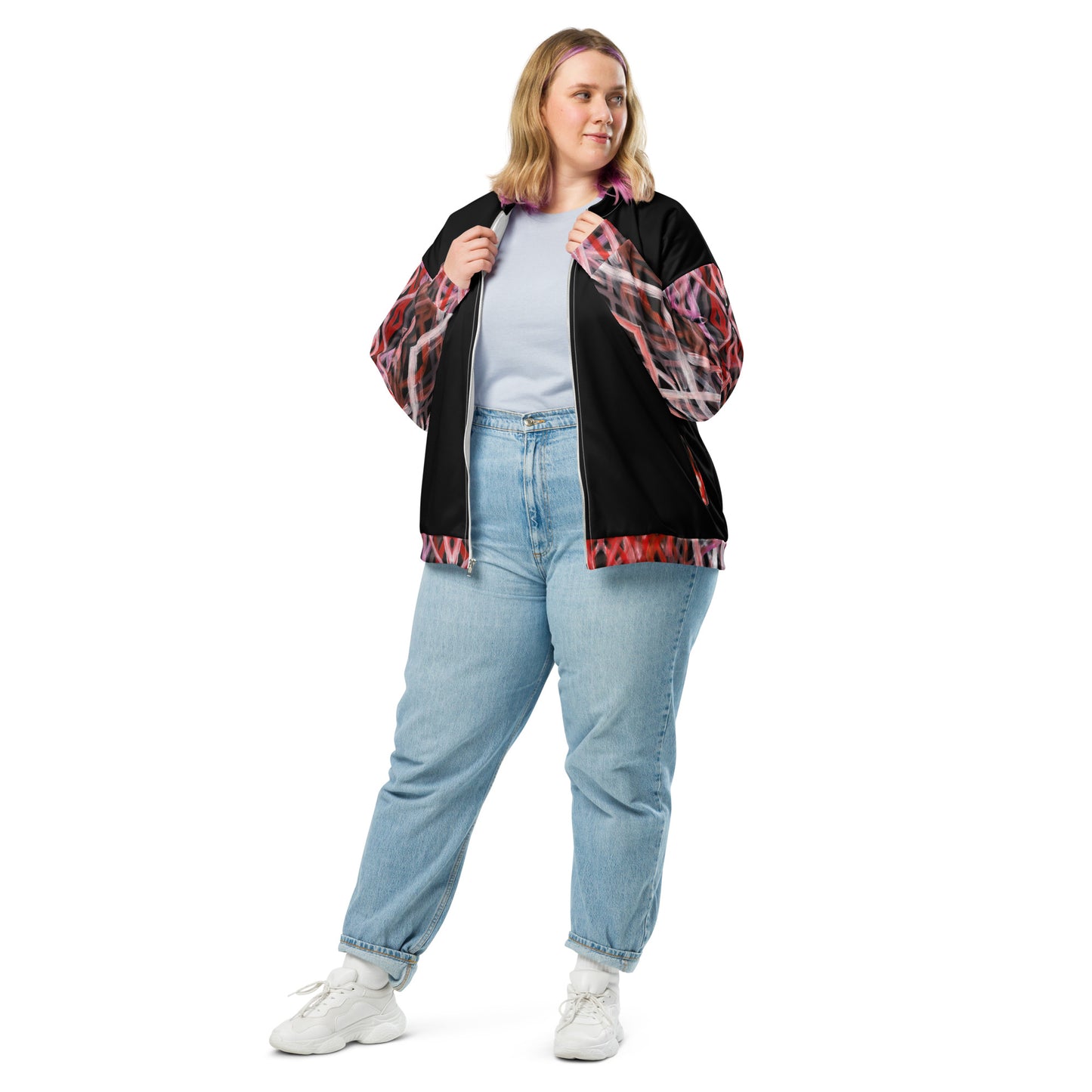 Unisex Bomber Jacket - Artwork 6 x Black