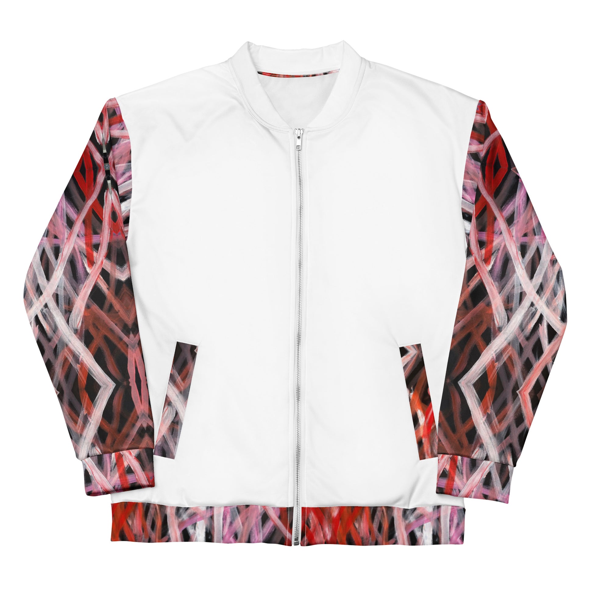 Unisex Bomber Jacket - Artwork 6 x White