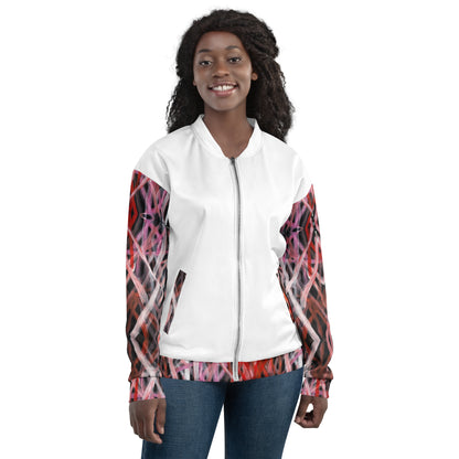 Unisex Bomber Jacket - Artwork 6 x White