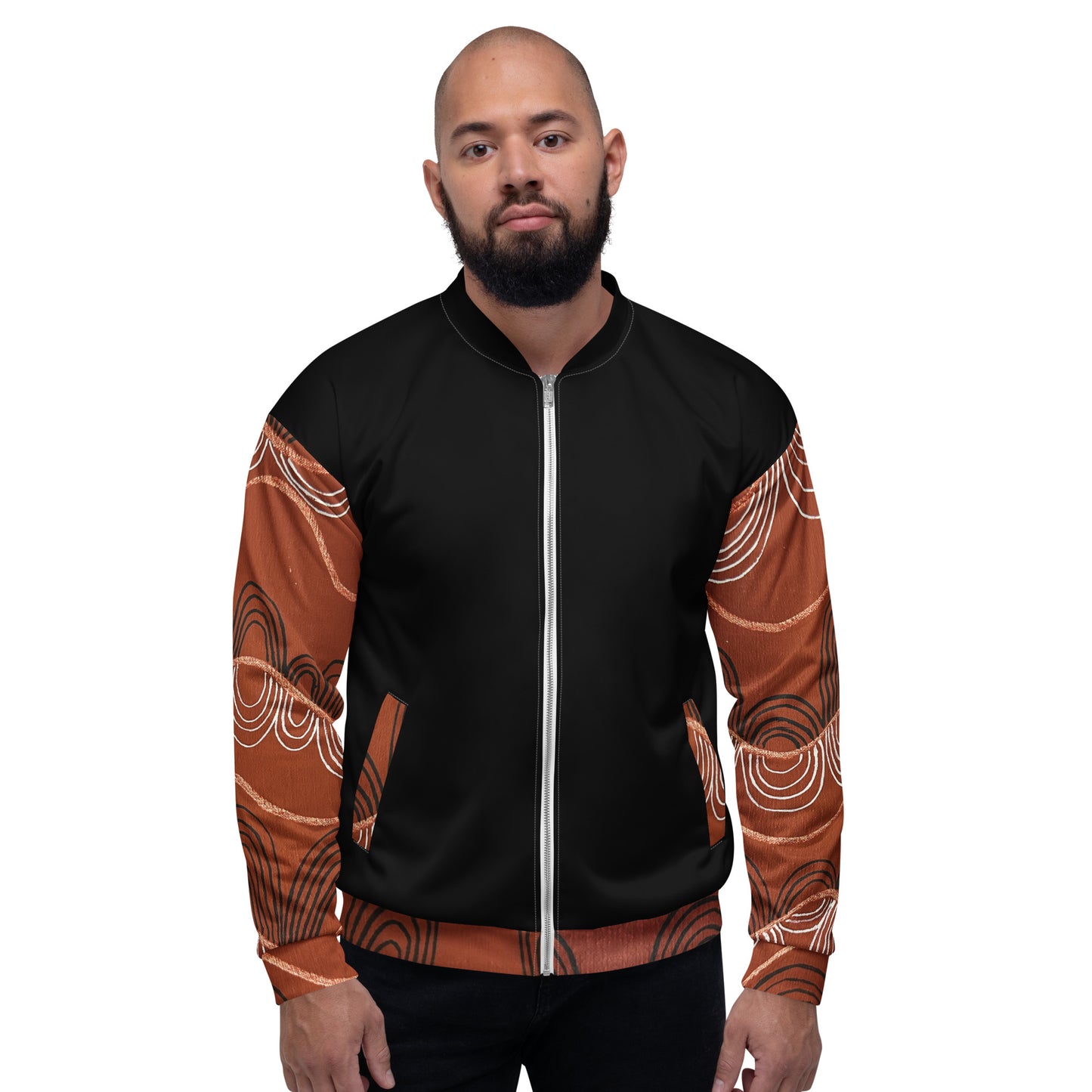 Unisex Bomber Jacket - Artwork 7 x Black