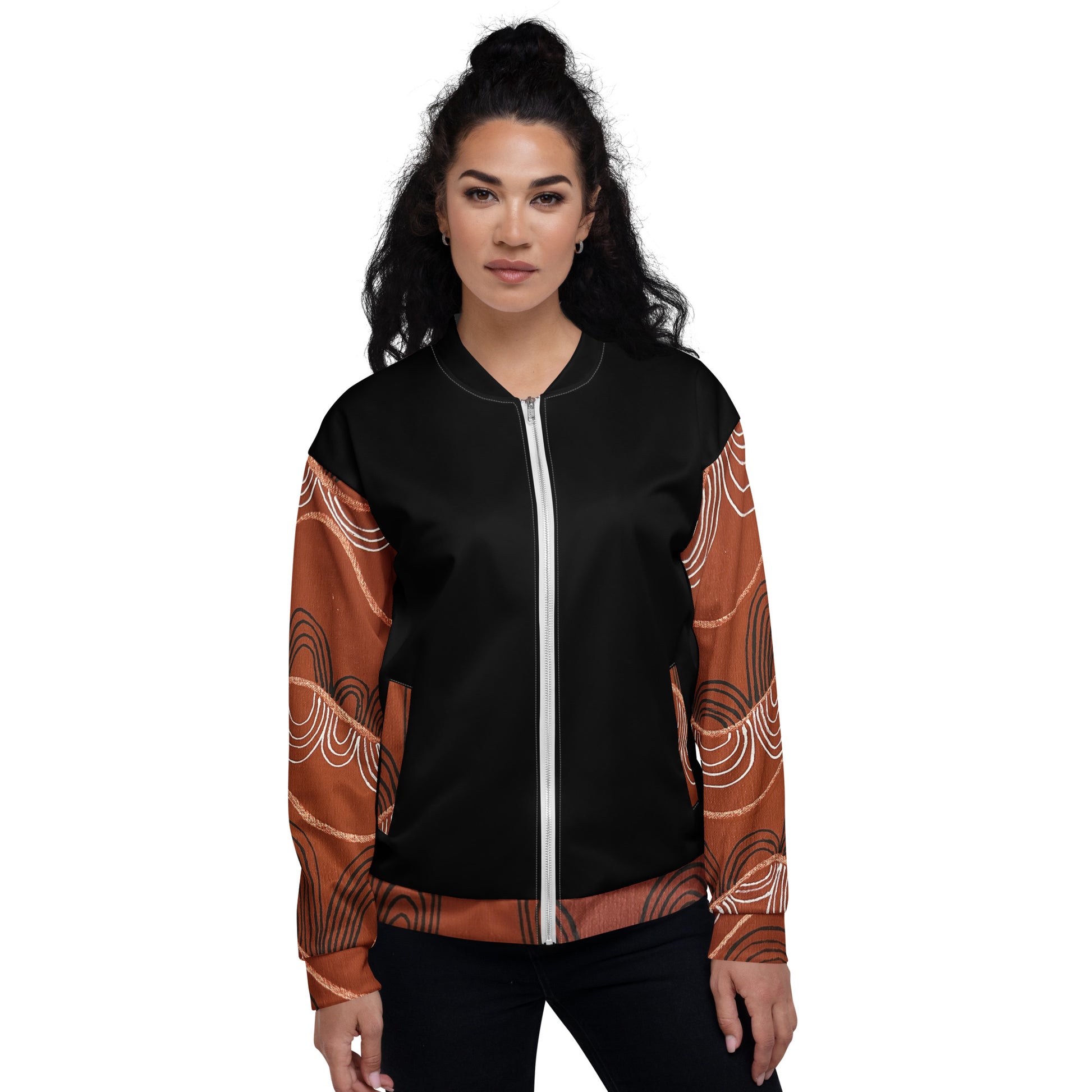 Unisex Bomber Jacket - Artwork 7 x Black