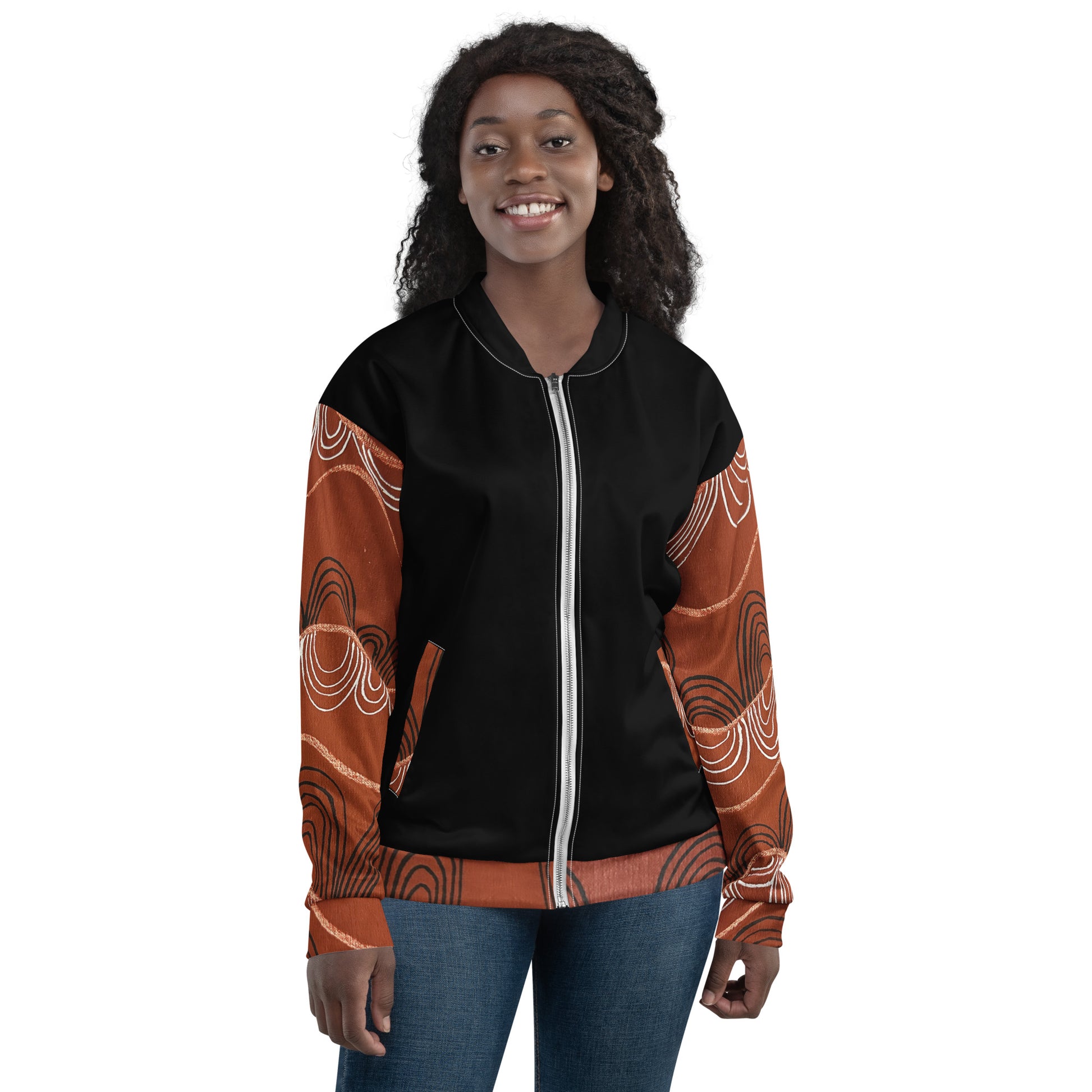 Unisex Bomber Jacket - Artwork 7 x Black