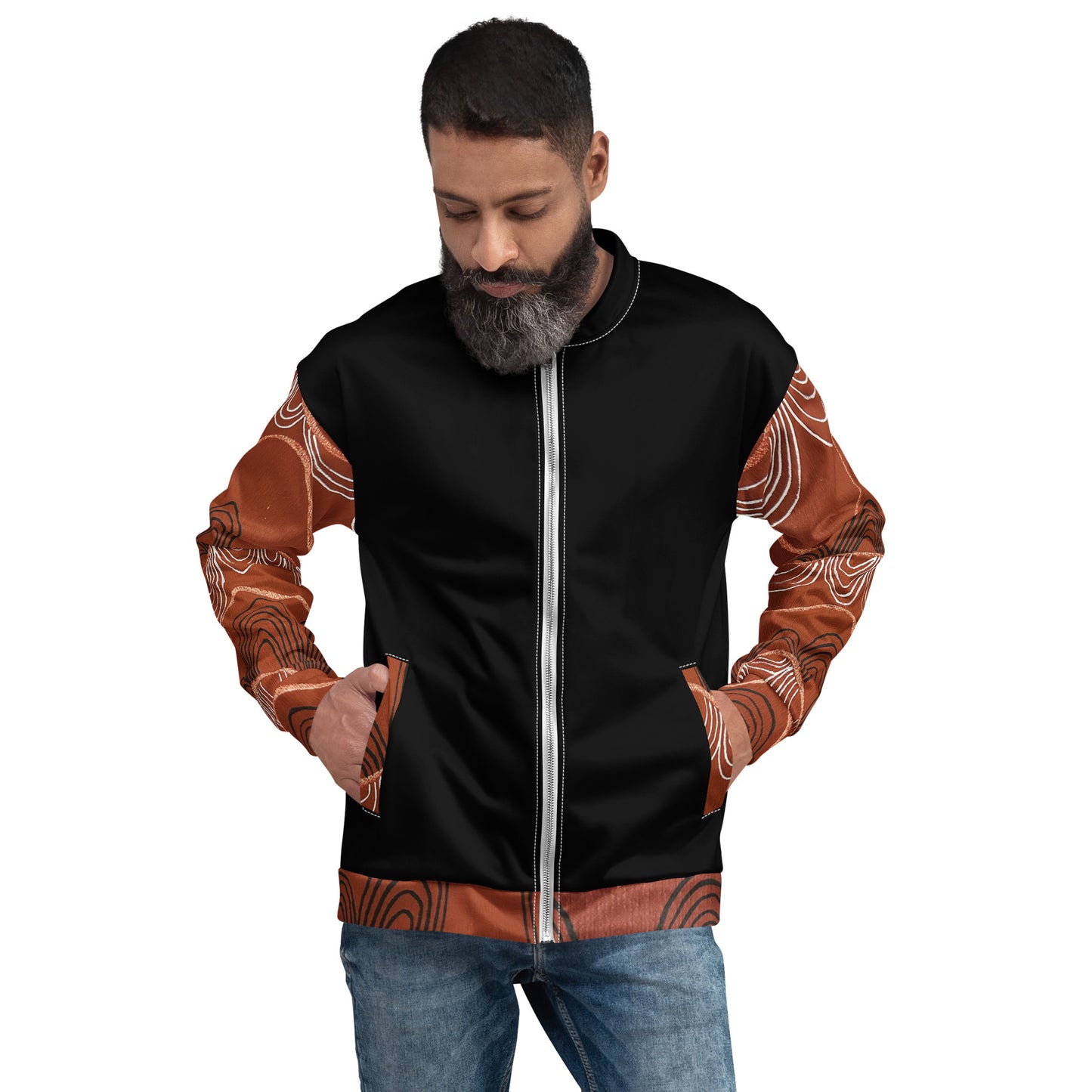 Unisex Bomber Jacket - Artwork 7 x Black