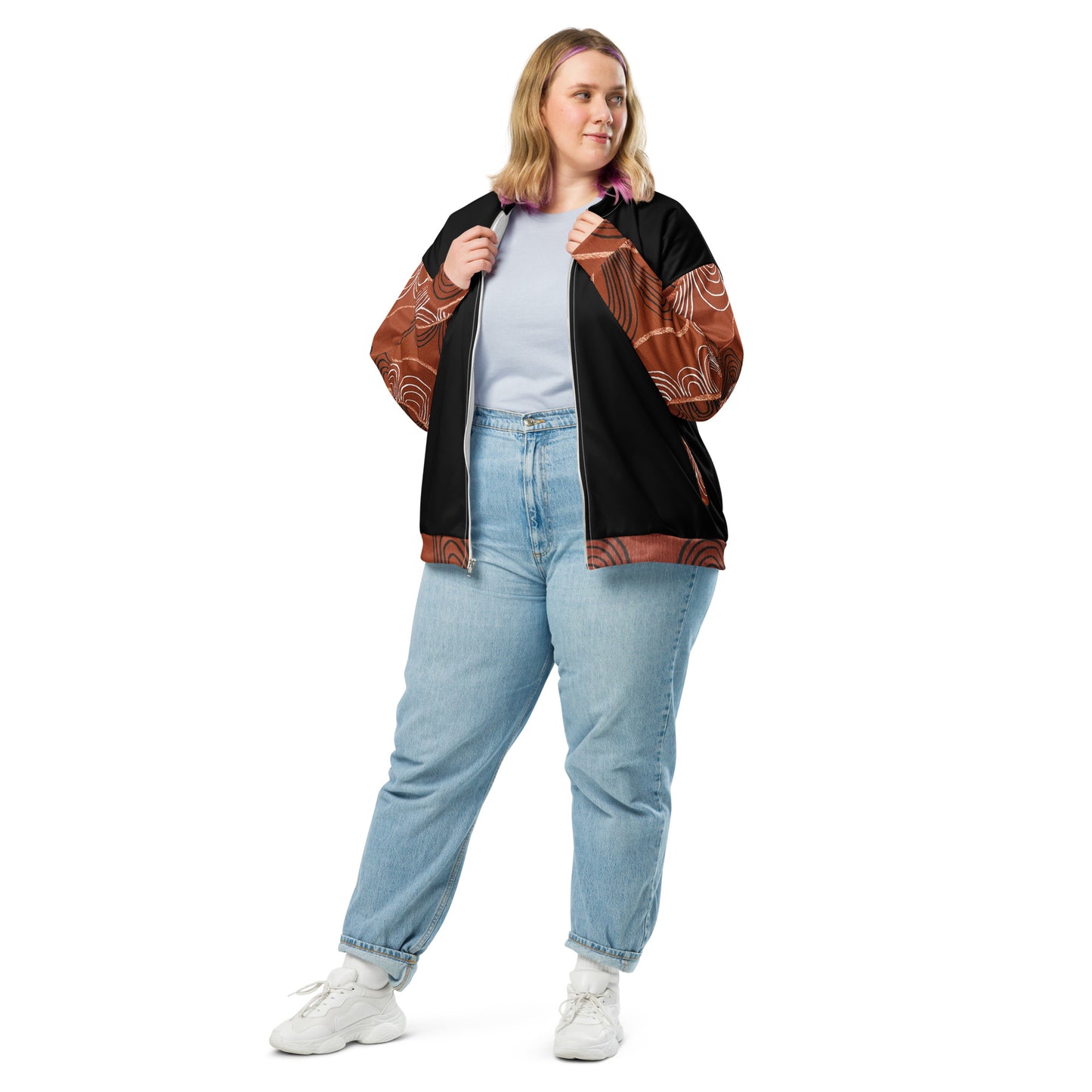 Unisex Bomber Jacket - Artwork 7 x Black