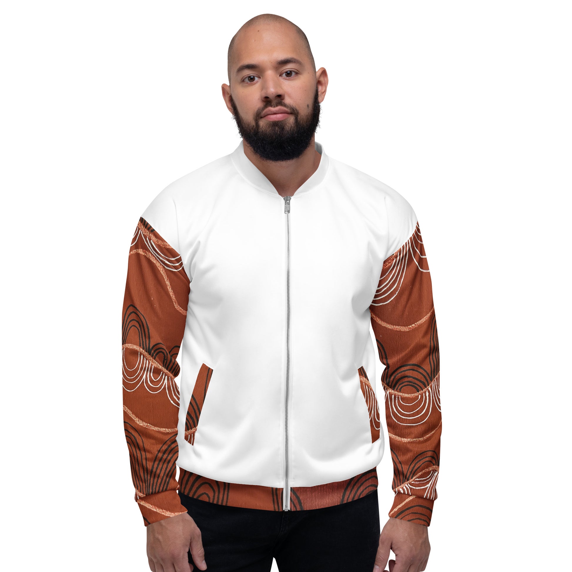 Unisex Bomber Jacket - Artwork 7 x White