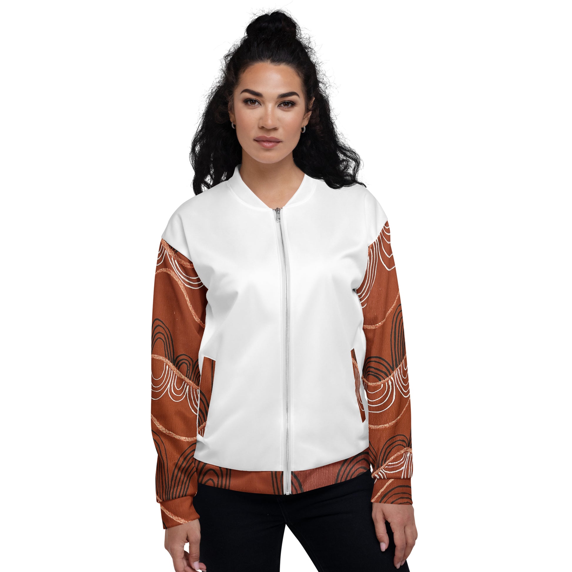 Unisex Bomber Jacket - Artwork 7 x White