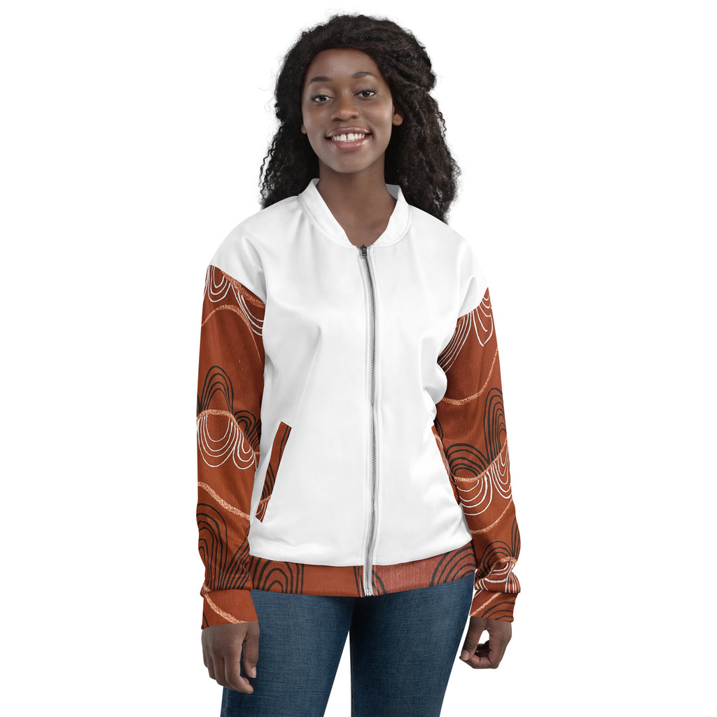 Unisex Bomber Jacket - Artwork 7 x White