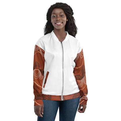 Unisex Bomber Jacket - Artwork 7 x White