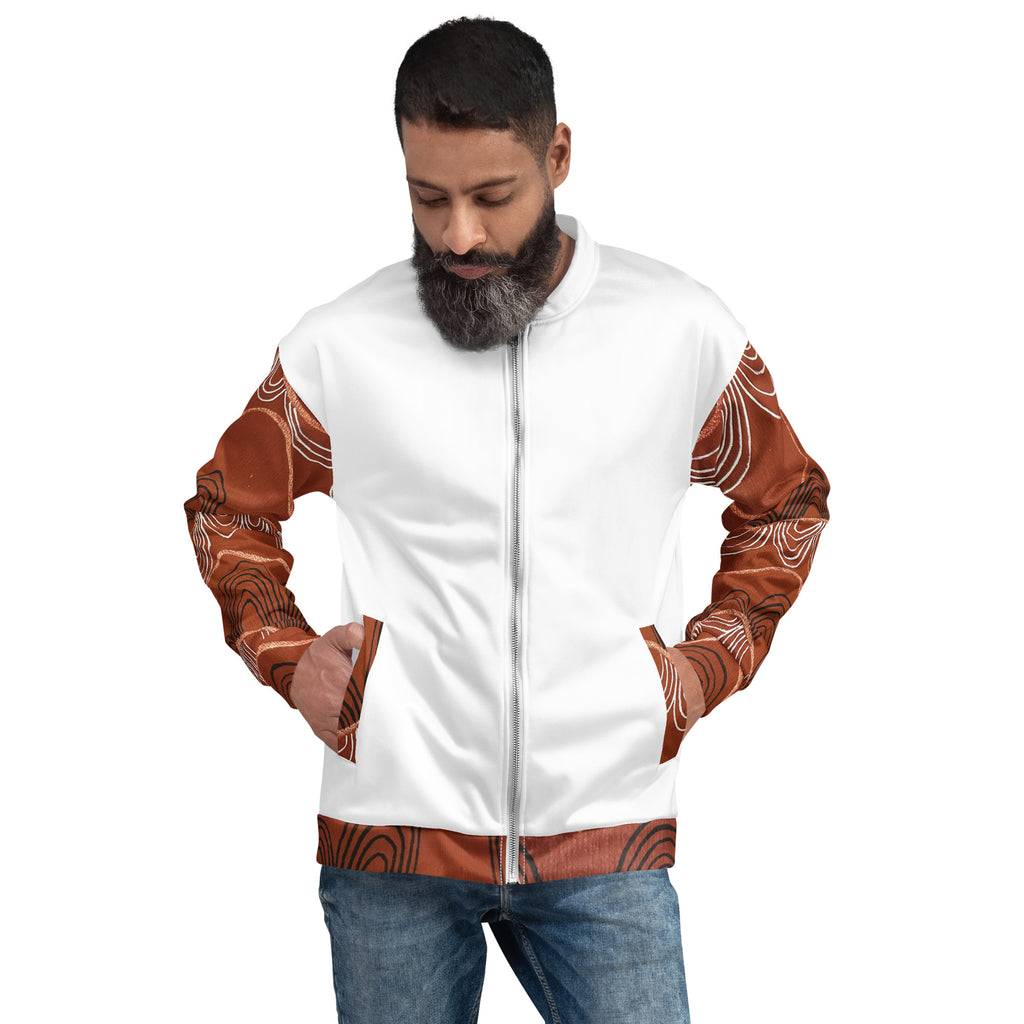 Unisex Bomber Jacket - Artwork 7 x White