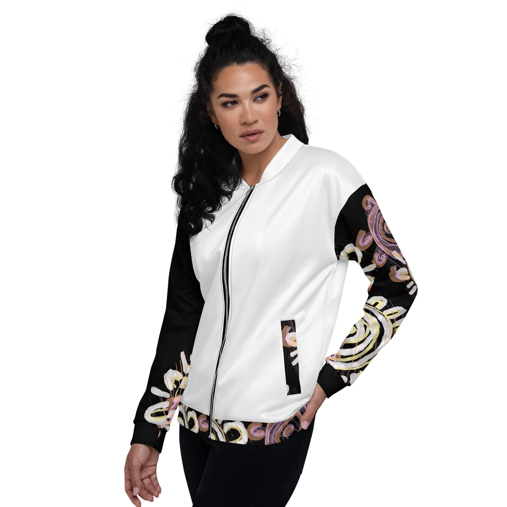 Unisex Bomber Jacket - Mother & Daughter x White