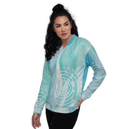 Unisex Bomber Jacket - Ebb & Flow by Linda Davidson