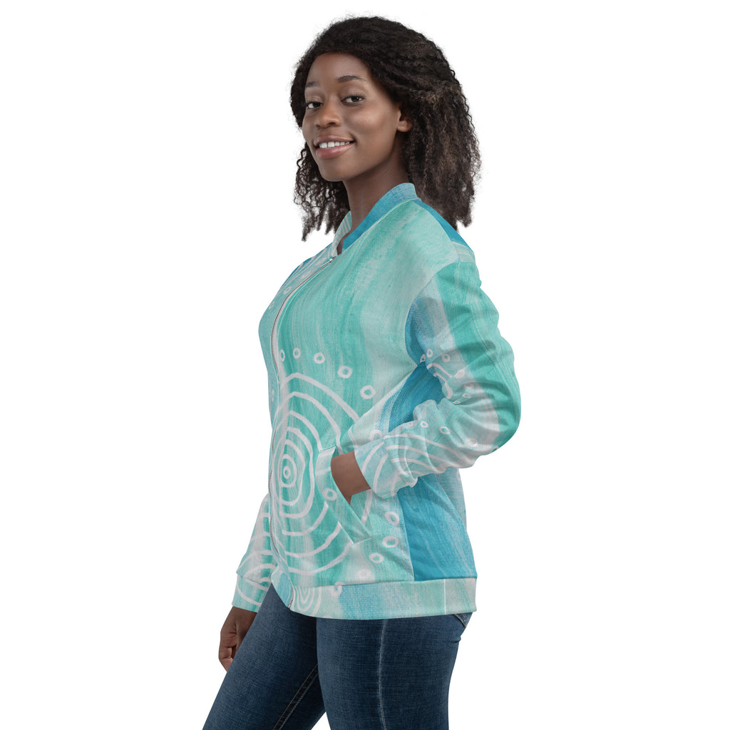 Unisex Bomber Jacket - Ebb & Flow by Linda Davidson
