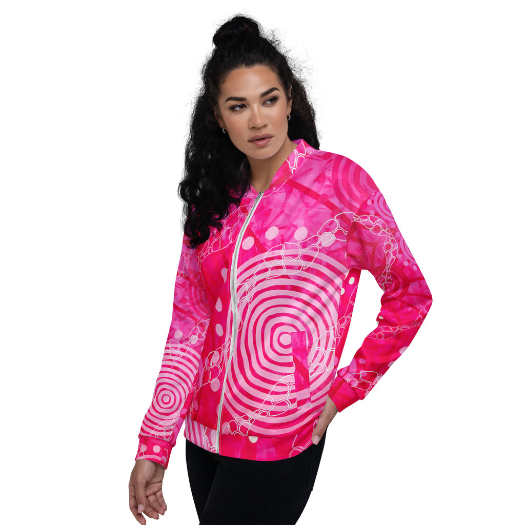Unisex Bomber Jacket - Seven Sisters by Linda Davidson