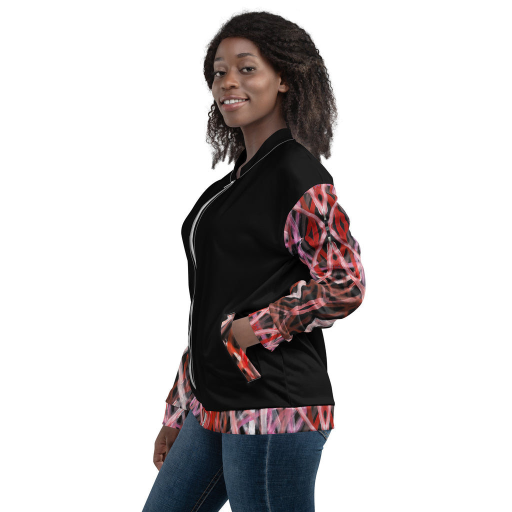 Unisex Bomber Jacket - Artwork 6 x Black