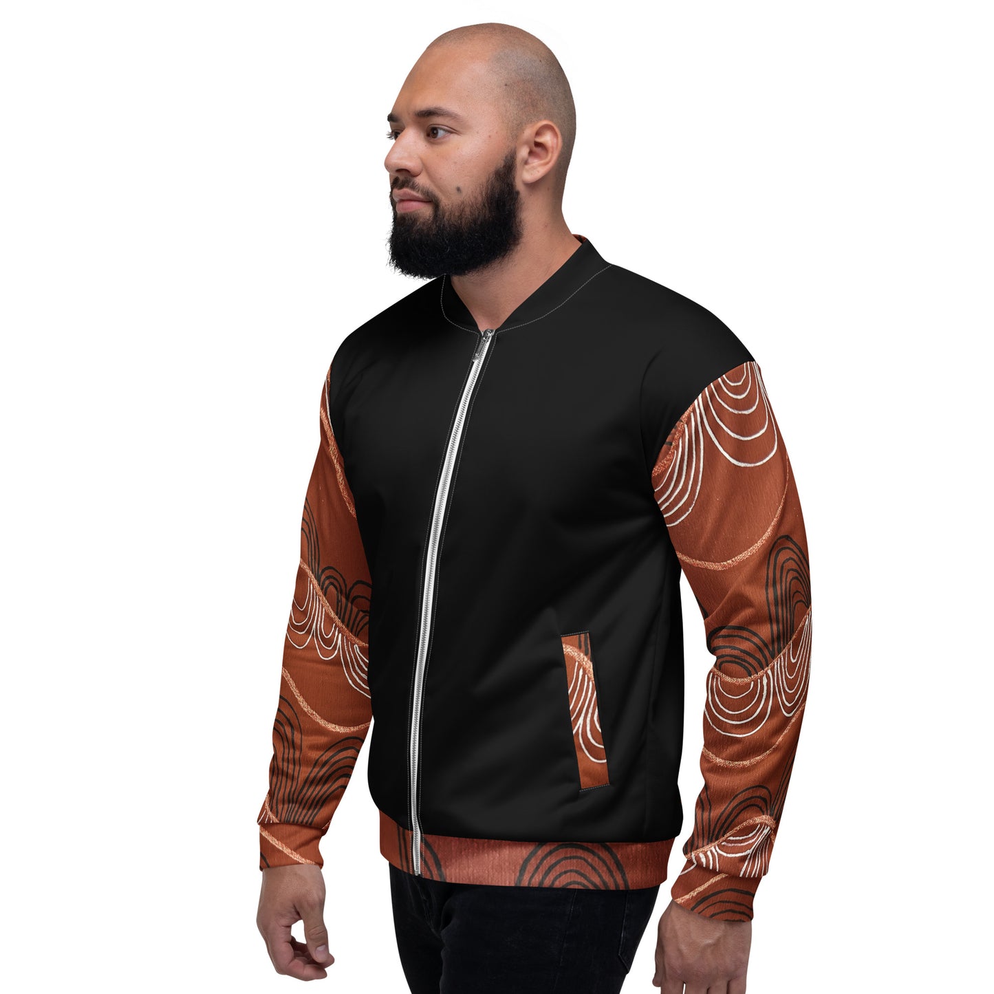 Unisex Bomber Jacket - Artwork 7 x Black