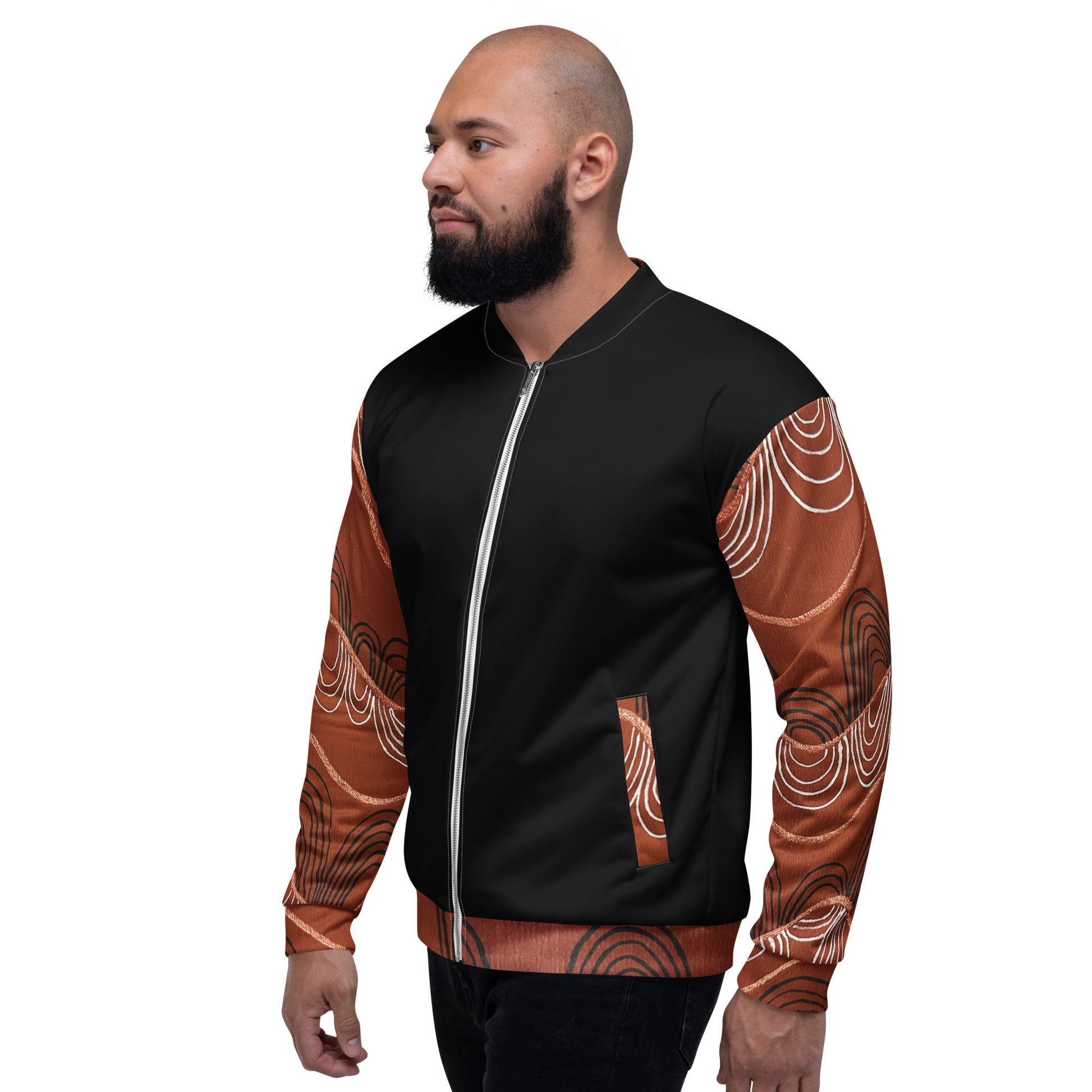 Unisex Bomber Jacket - Artwork 7 x Black