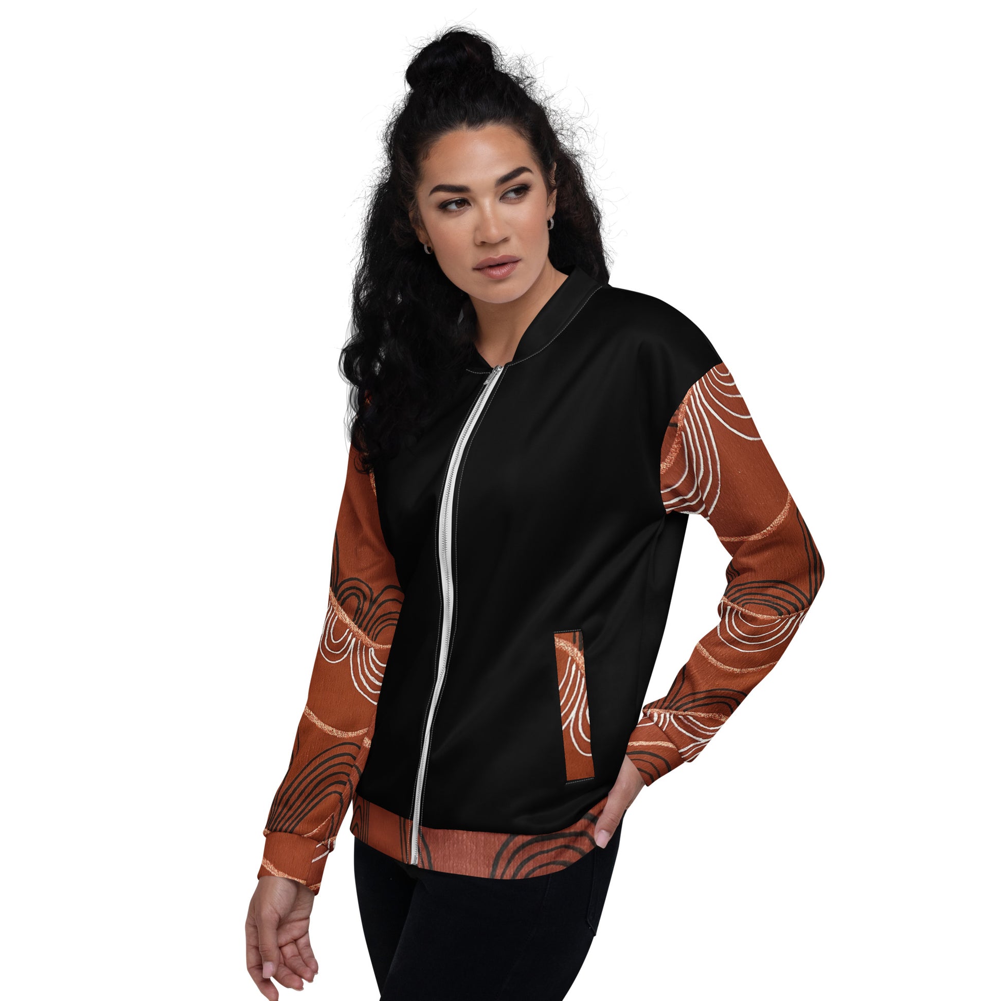 Unisex Bomber Jacket - Artwork 7 x Black