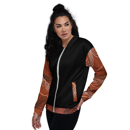 Unisex Bomber Jacket - Artwork 7 x Black