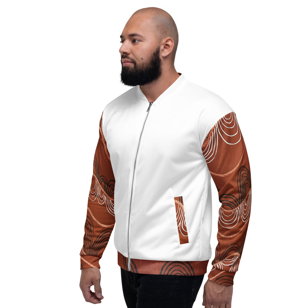 Unisex Bomber Jacket - Artwork 7 x White