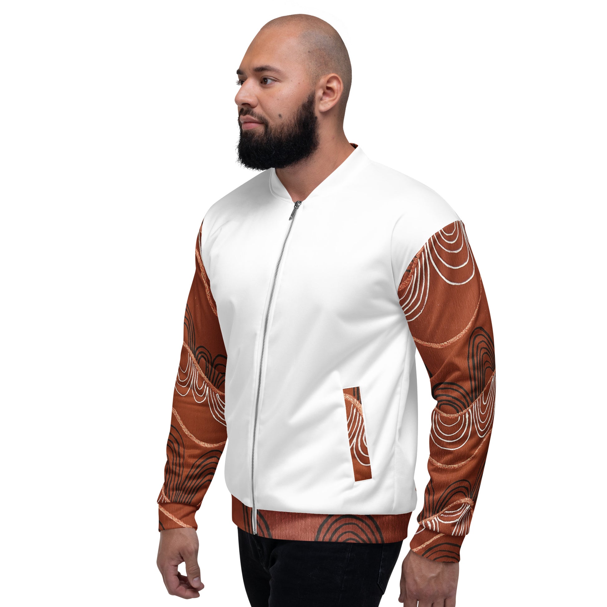 Unisex Bomber Jacket - Artwork 7 x White