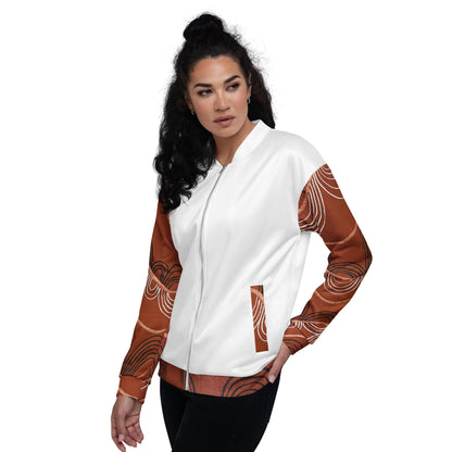 Unisex Bomber Jacket - Artwork 7 x White