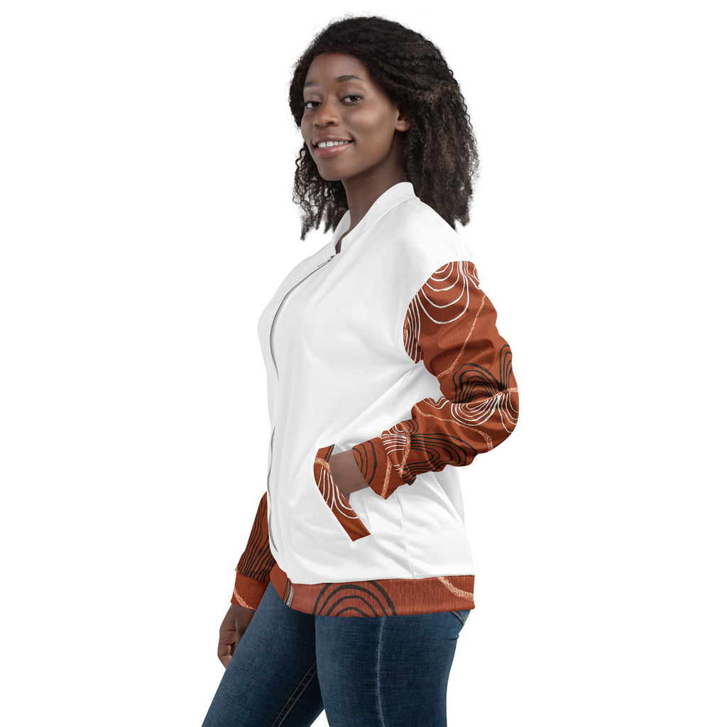 Unisex Bomber Jacket - Artwork 7 x White