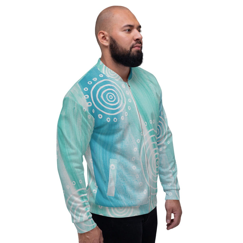 Unisex Bomber Jacket - Ebb & Flow by Linda Davidson