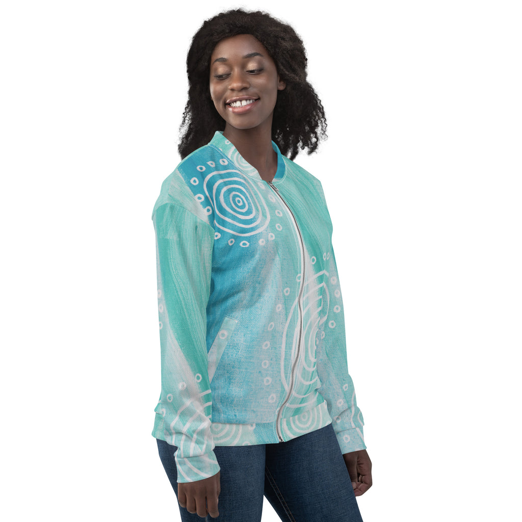 Unisex Bomber Jacket - Ebb & Flow by Linda Davidson