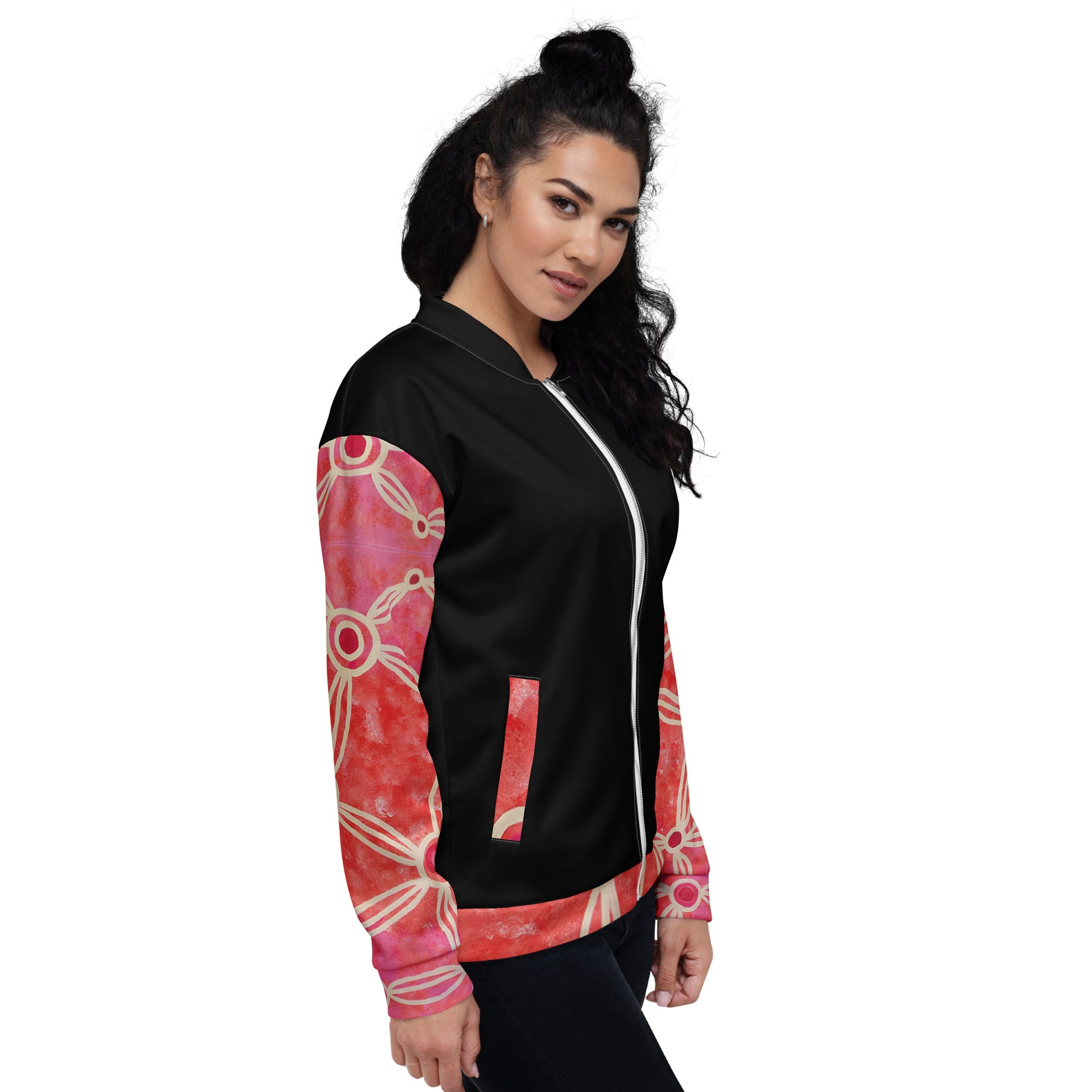 Unisex Bomber Jacket - Artwork 3 x Black
