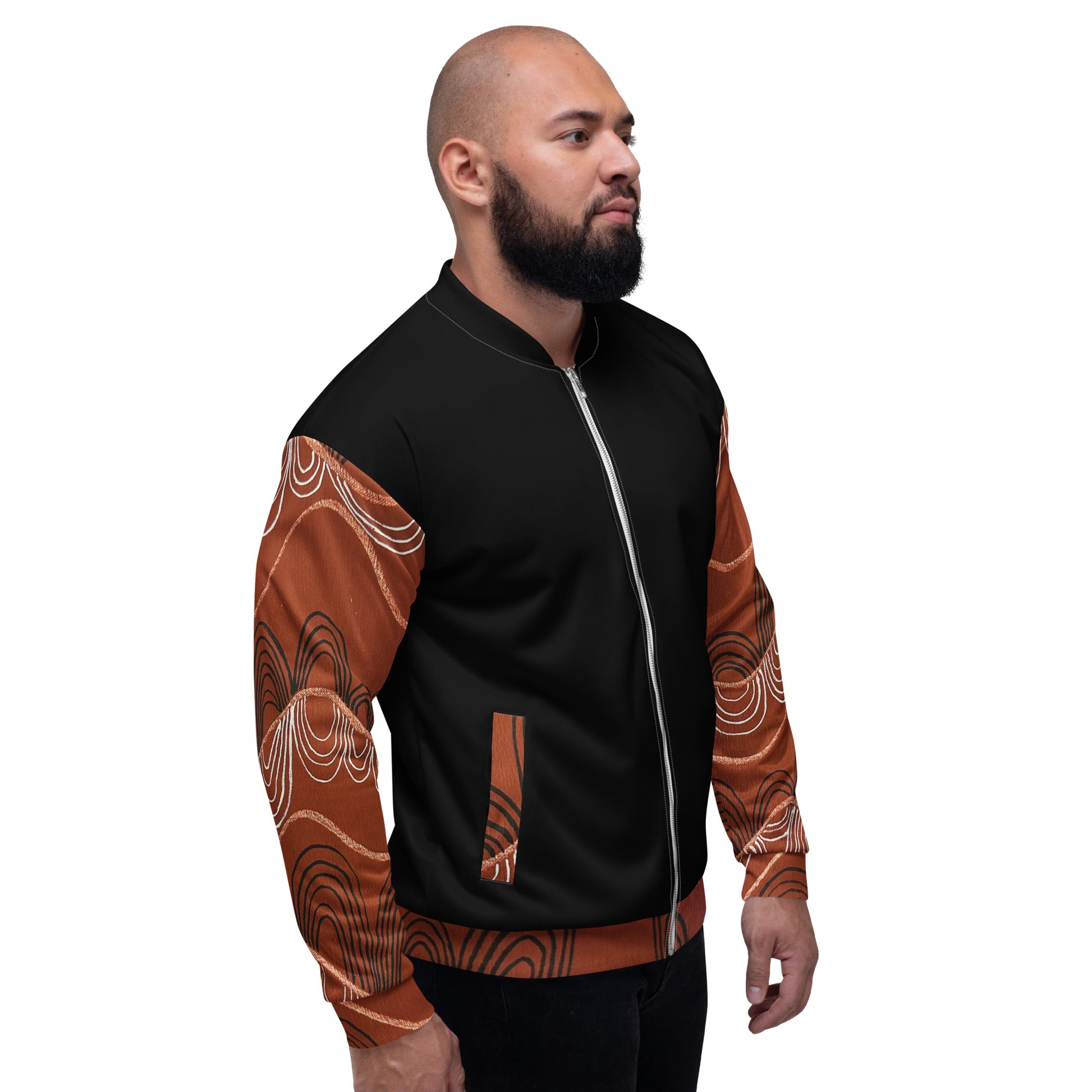 Unisex Bomber Jacket - Artwork 7 x Black