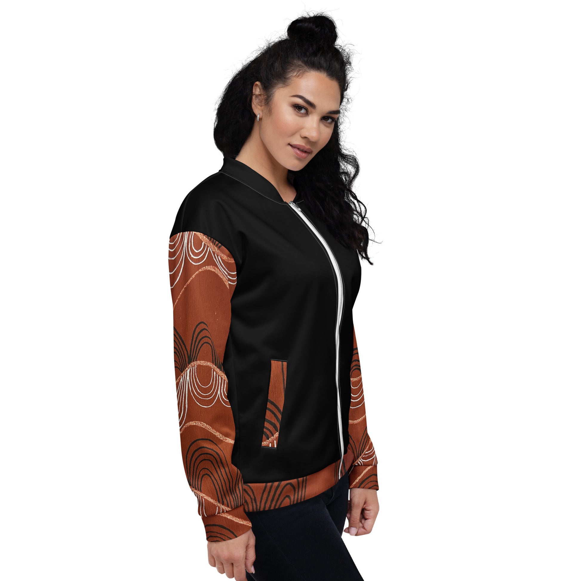 Unisex Bomber Jacket - Artwork 7 x Black