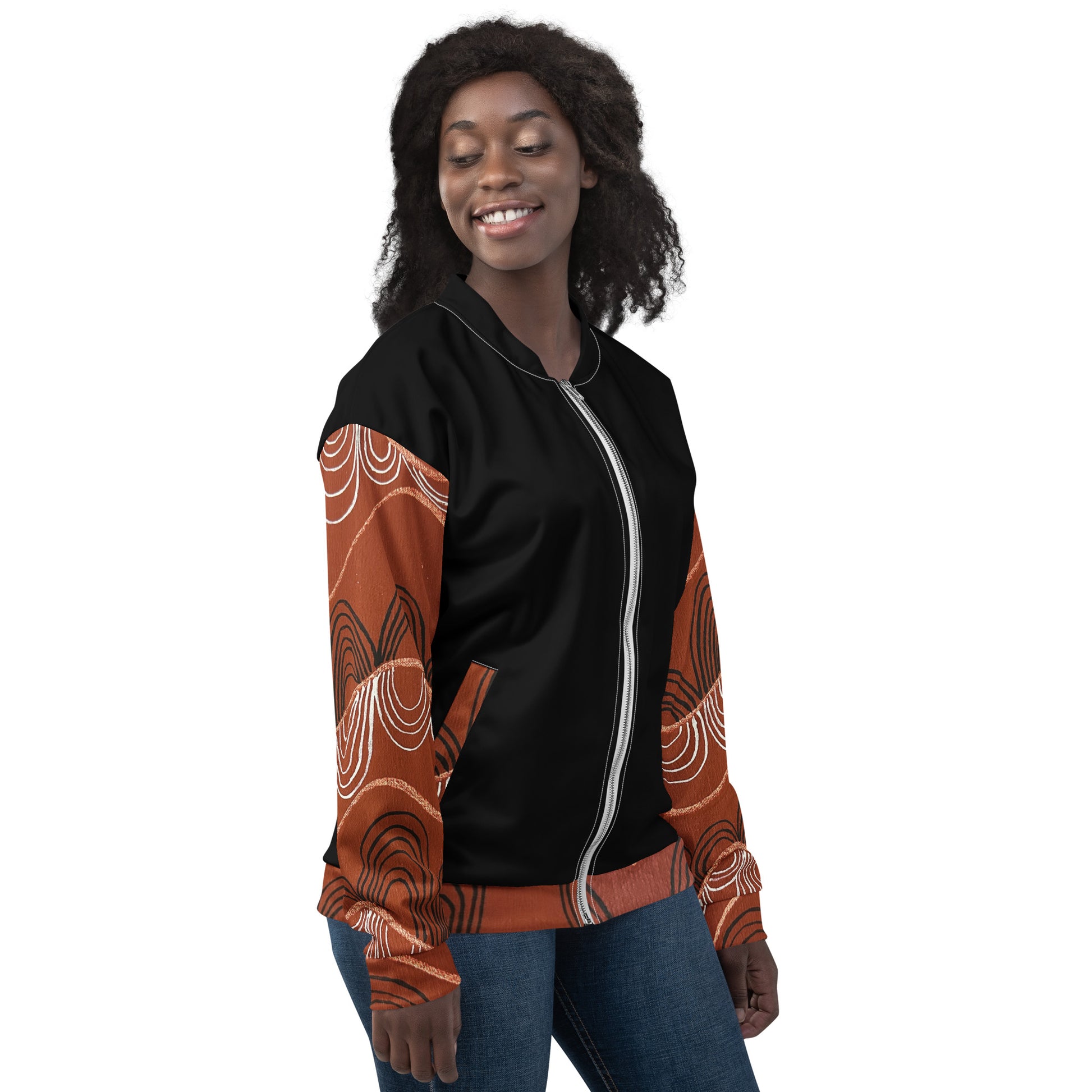 Unisex Bomber Jacket - Artwork 7 x Black