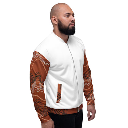 Unisex Bomber Jacket - Artwork 7 x White