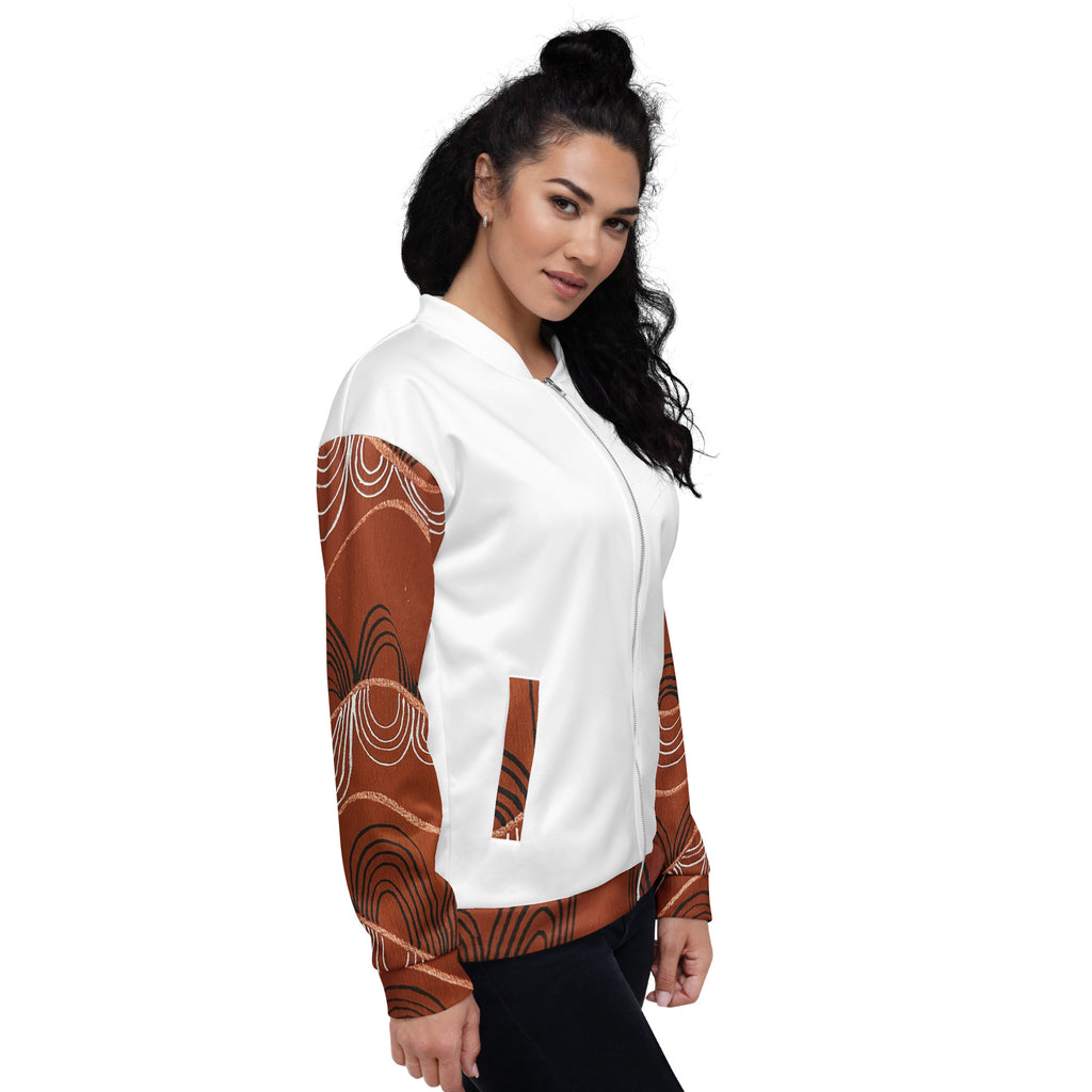 Unisex Bomber Jacket - Artwork 7 x White