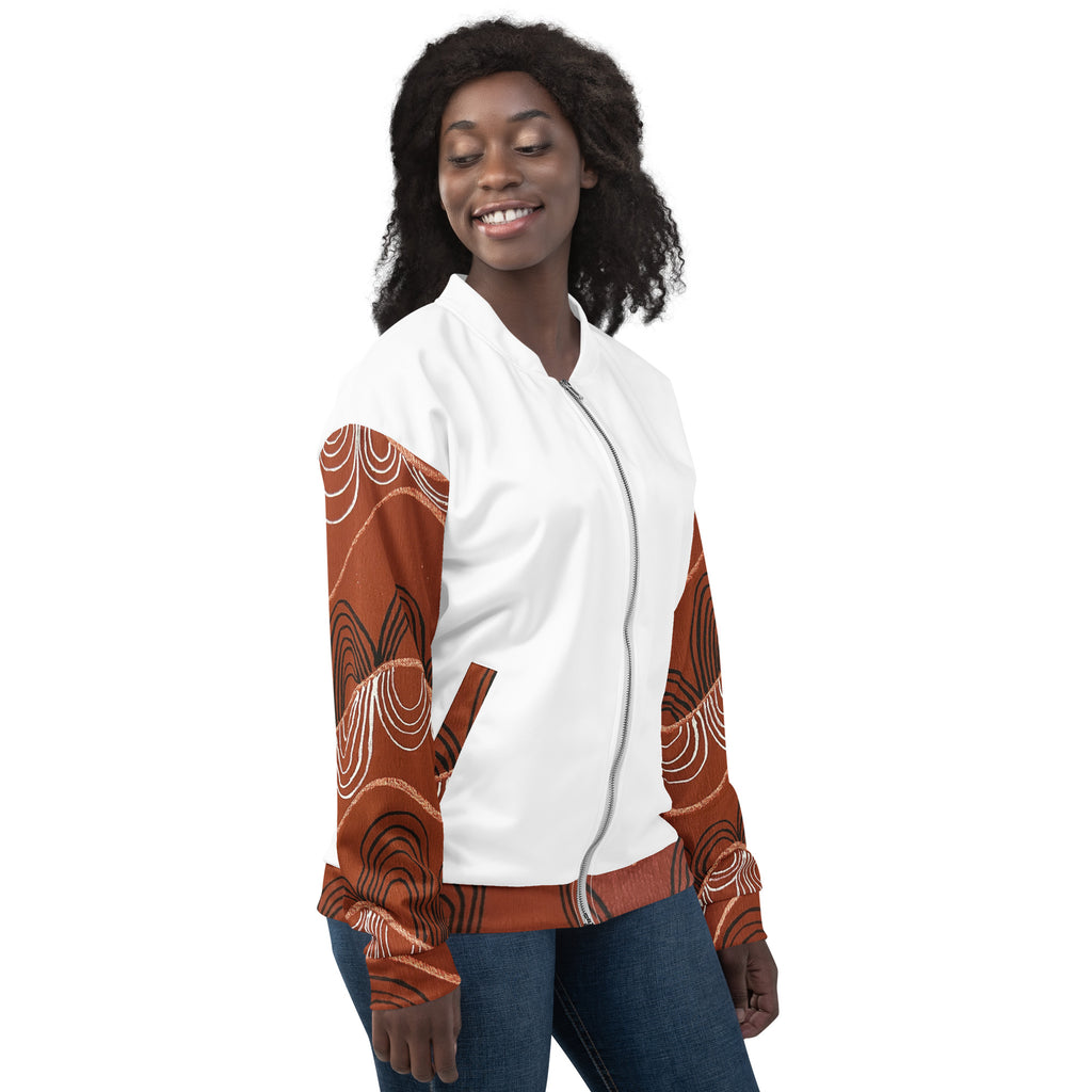 Unisex Bomber Jacket - Artwork 7 x White