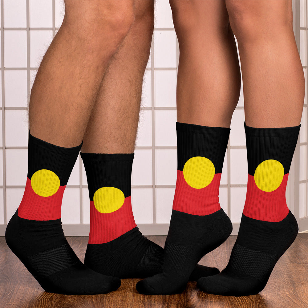 Aboriginal Flag Crew Socks