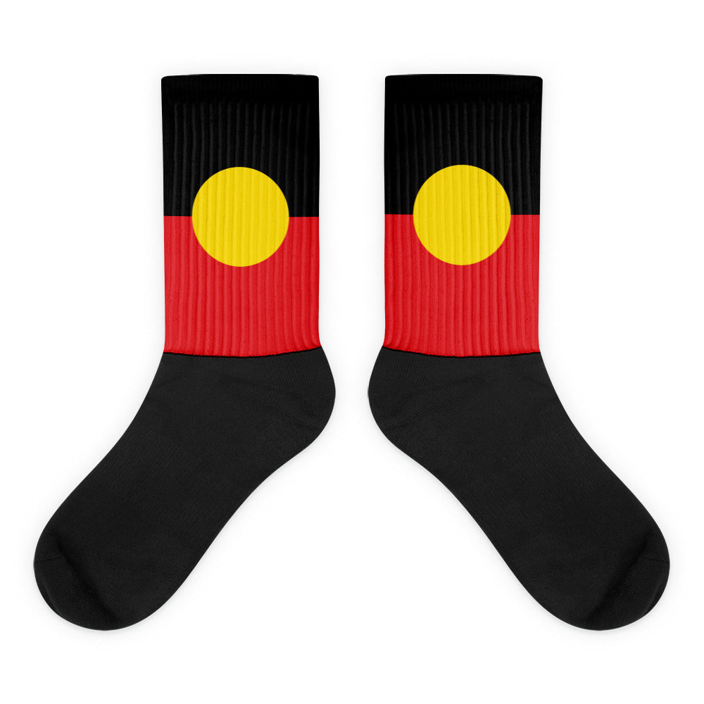 Aboriginal Flag Crew Socks