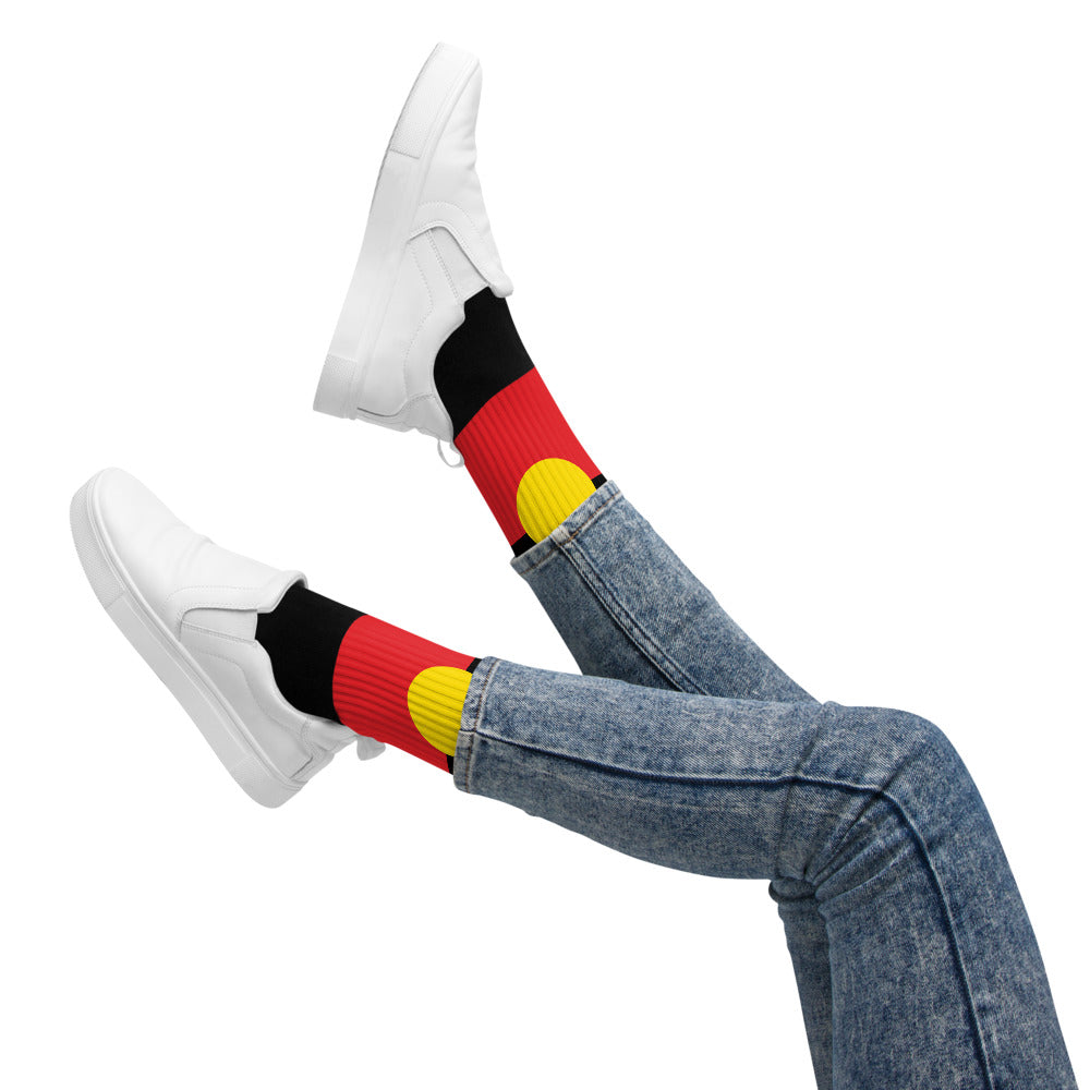 Aboriginal Flag Crew Socks