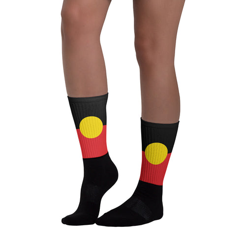 Aboriginal Flag Crew Socks