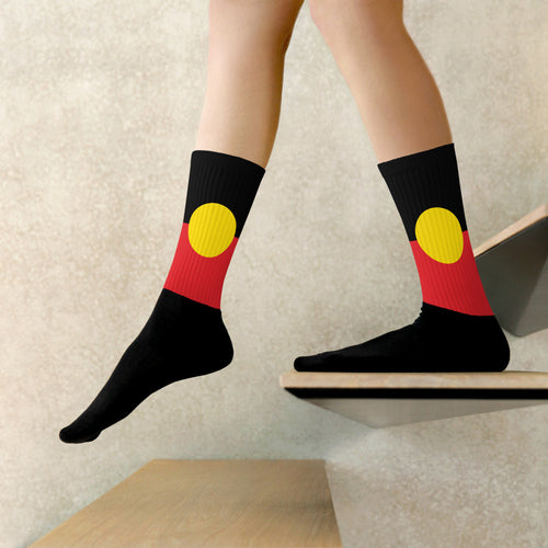 Aboriginal Flag Crew Socks