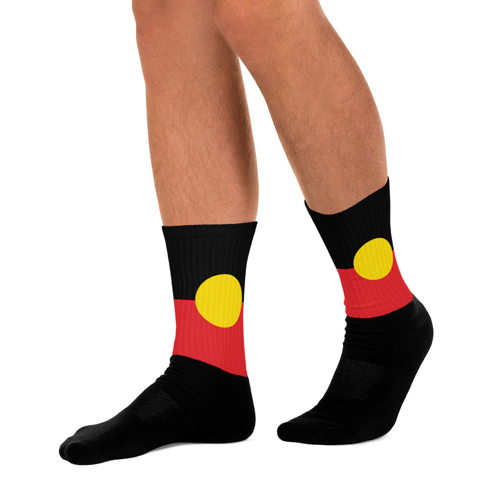 Aboriginal Flag Crew Socks
