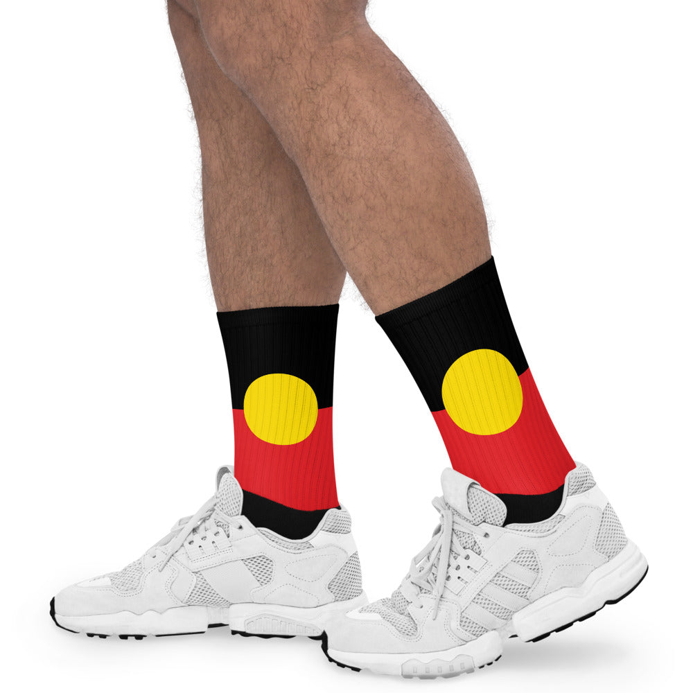 Aboriginal Flag Crew Socks