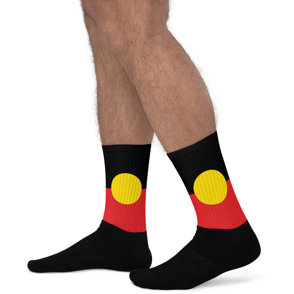 Aboriginal Flag Crew Socks